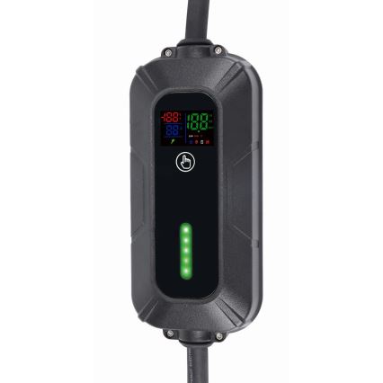 Travel charging station for EV/PHEV, AC Type 2, 32A/400V, 22 kW, IP55, 7 m + 230V 3.7 kW adapter + carrying case