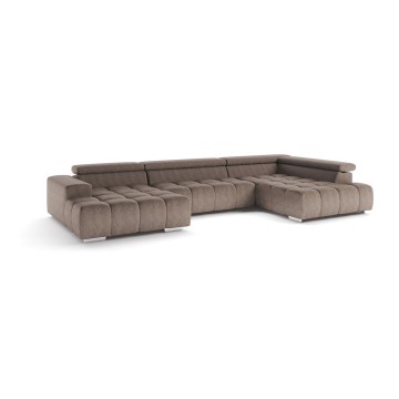 U-shaped corner lounge suite TROPEA beige