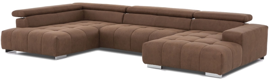 U-shaped corner lounge suite TROPEA brown