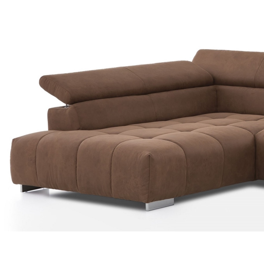 U-shaped corner lounge suite TROPEA brown