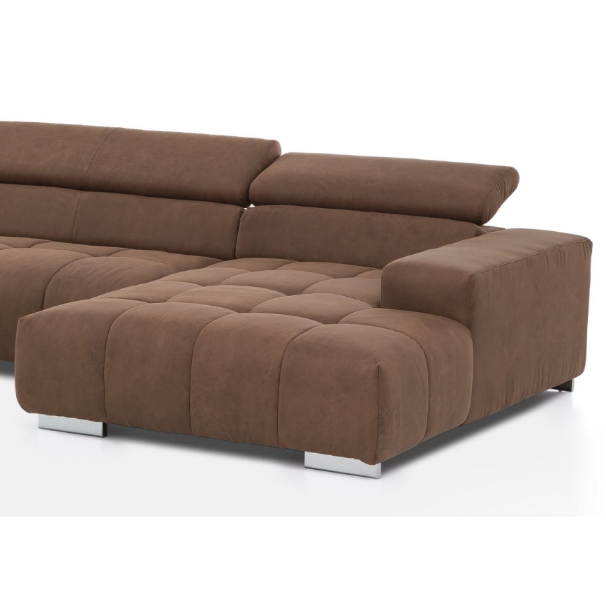U-shaped corner lounge suite TROPEA brown
