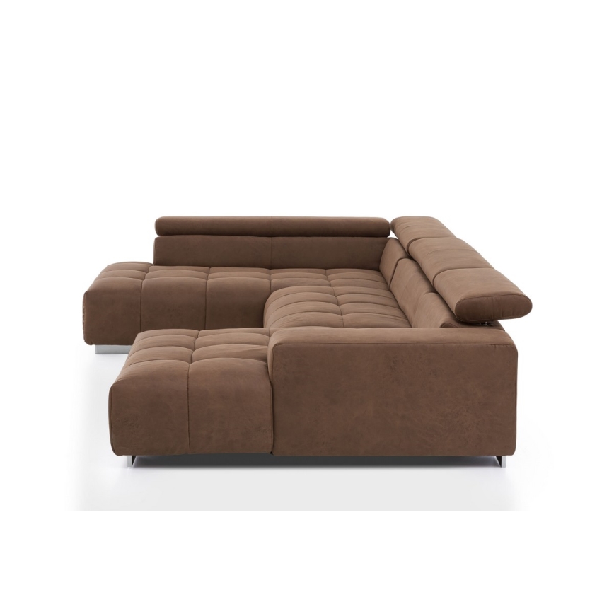 U-shaped corner lounge suite TROPEA brown