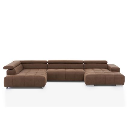 U-shaped corner lounge suite TROPEA brown