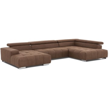 U-shaped corner lounge suite TROPEA brown