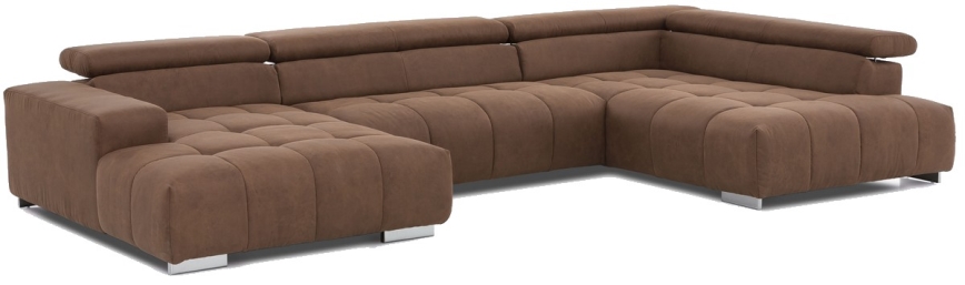 U-shaped corner lounge suite TROPEA brown