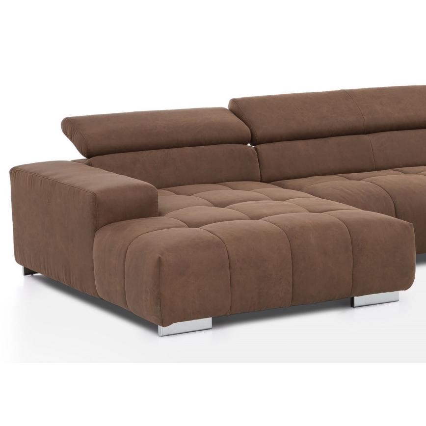 U-shaped corner lounge suite TROPEA brown