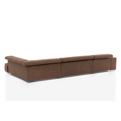 U-shaped corner lounge suite TROPEA brown