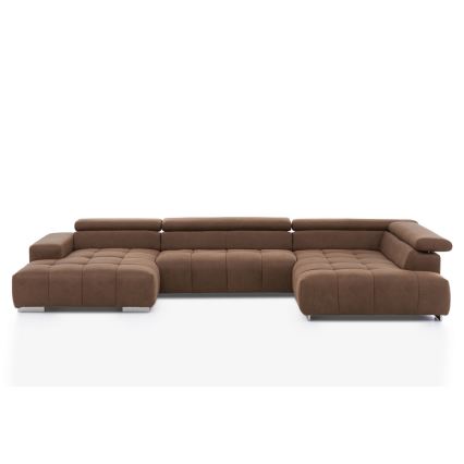 U-shaped corner lounge suite TROPEA brown