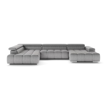 U-shaped corner lounge suite TROPEA grey