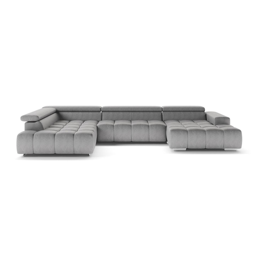 U-shaped corner lounge suite TROPEA grey