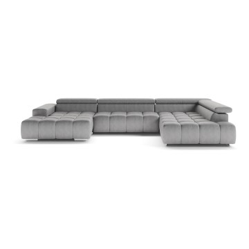 U-shaped corner lounge suite TROPEA grey
