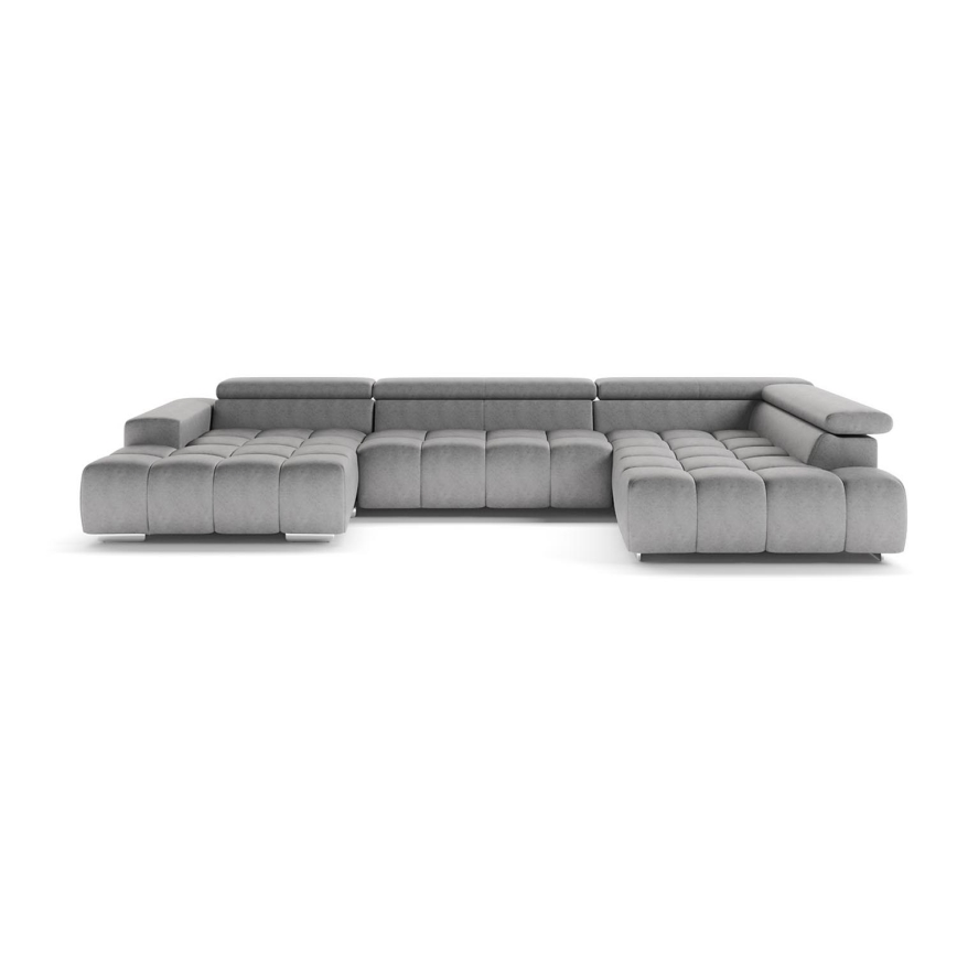 U-shaped corner lounge suite TROPEA grey