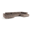 U-shaped corner lounge suite with headrests TROPEA beige