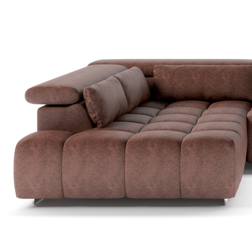 U-shaped corner lounge suite with headrests TROPEA brown