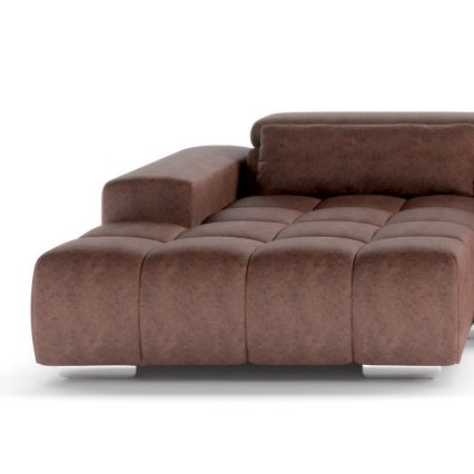 U-shaped corner lounge suite with headrests TROPEA brown