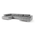 U-shaped corner lounge suite with headrests TROPEA grey
