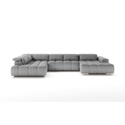 U-shaped corner lounge suite with headrests TROPEA grey