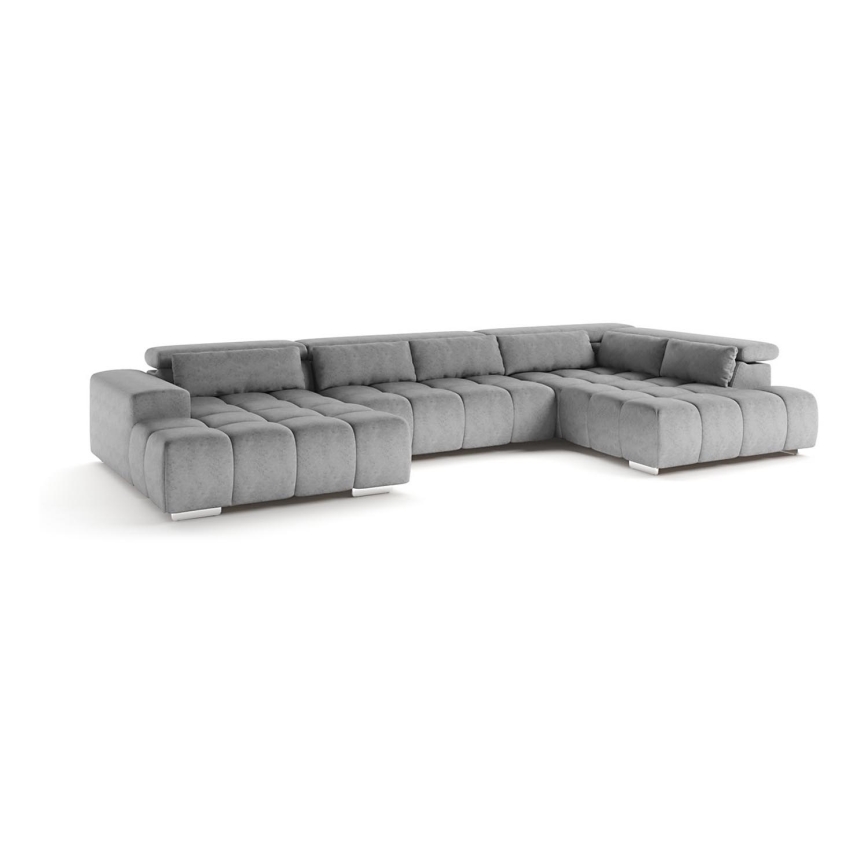 U-shaped corner lounge suite with headrests TROPEA grey