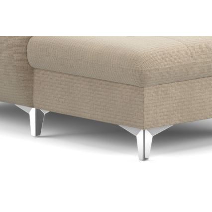 U-shaped folding corner lounge suite with a storage space CATANIA beige