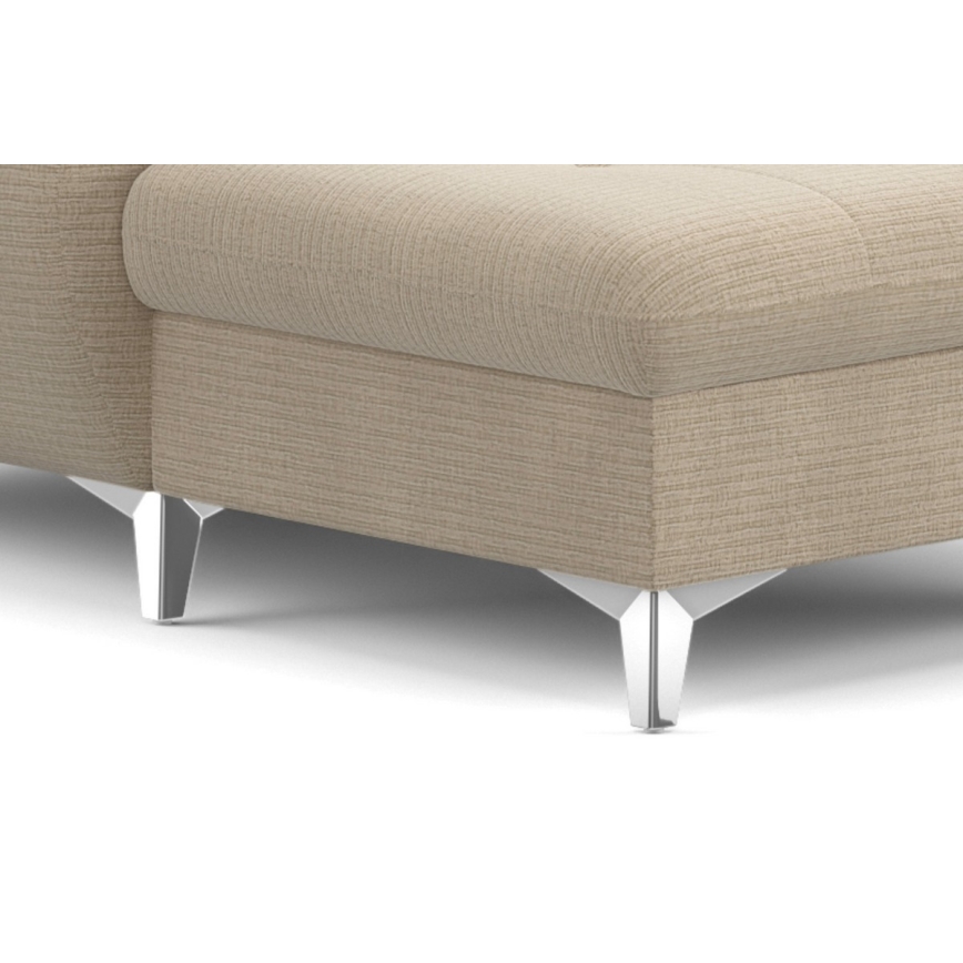 U-shaped folding corner lounge suite with a storage space CATANIA beige