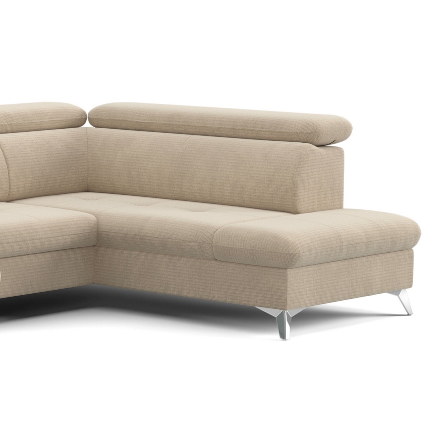 U-shaped folding corner lounge suite with a storage space CATANIA beige