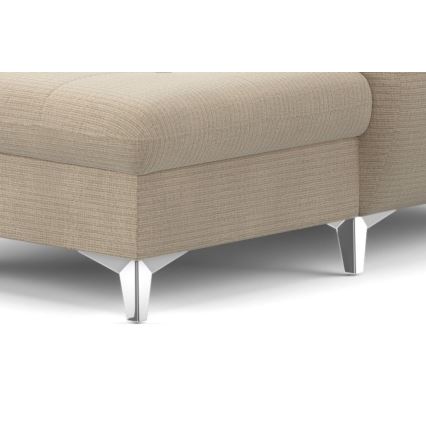 U-shaped folding corner lounge suite with a storage space CATANIA beige