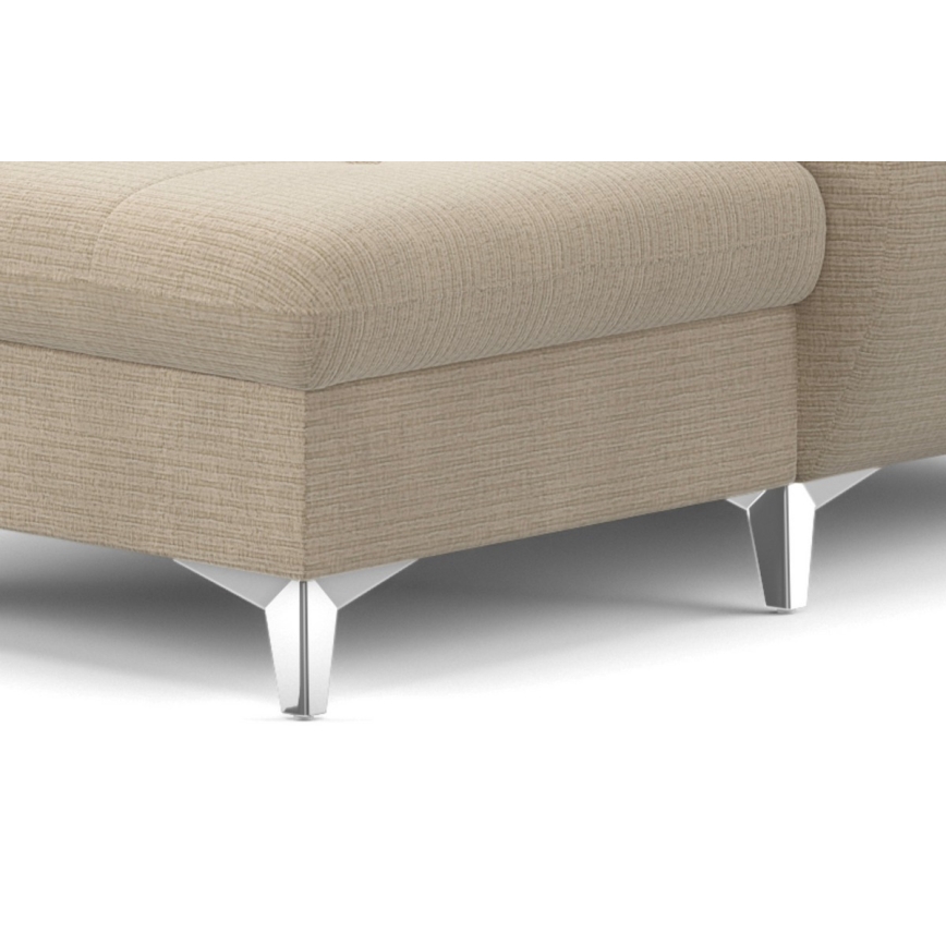 U-shaped folding corner lounge suite with a storage space CATANIA beige