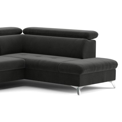 U-shaped folding corner lounge suite with a storage space CATANIA graphite