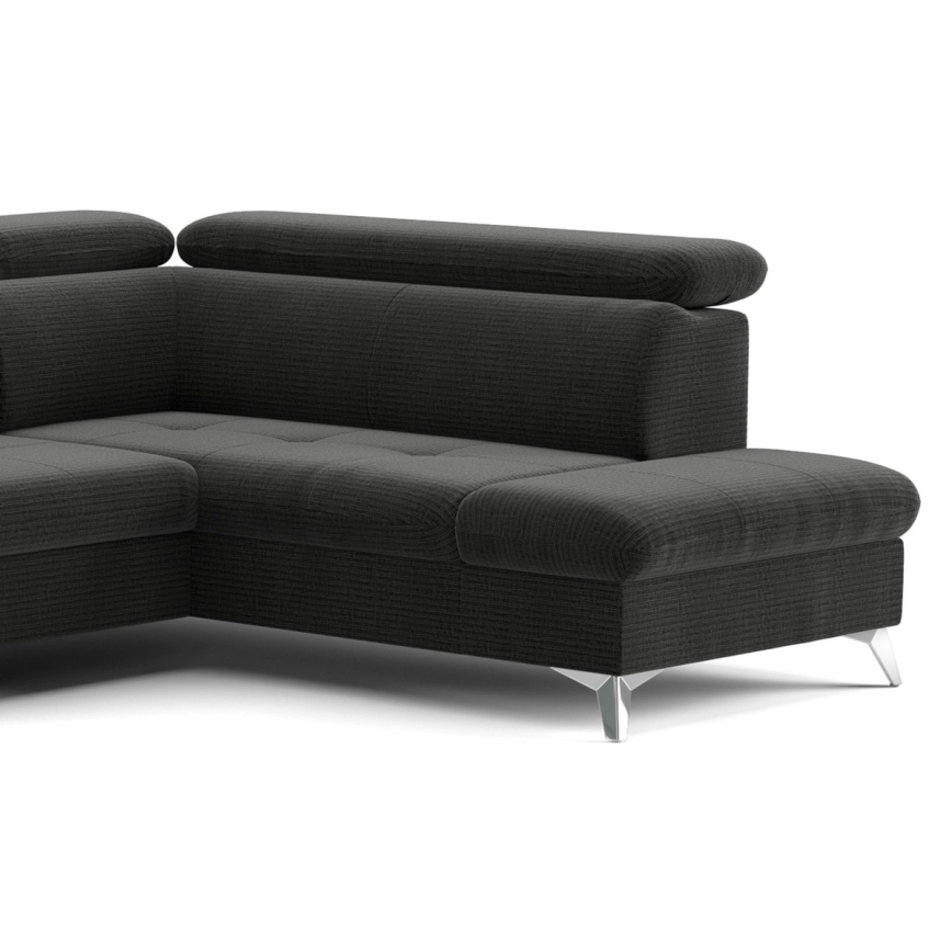 U-shaped folding corner lounge suite with a storage space CATANIA graphite