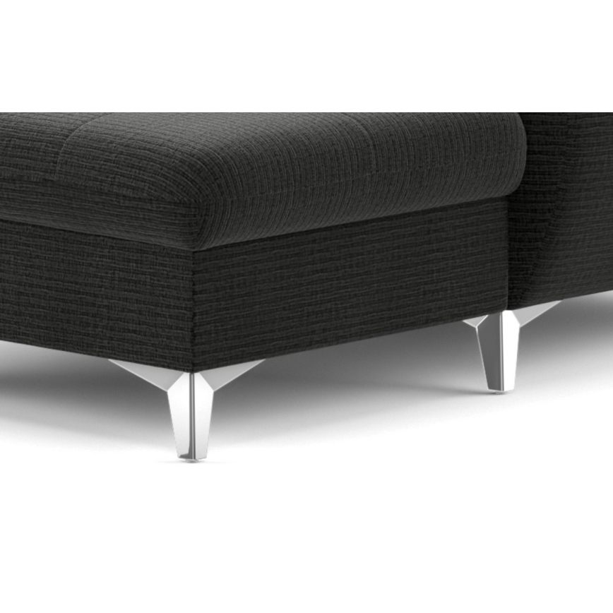 U-shaped folding corner lounge suite with a storage space CATANIA graphite
