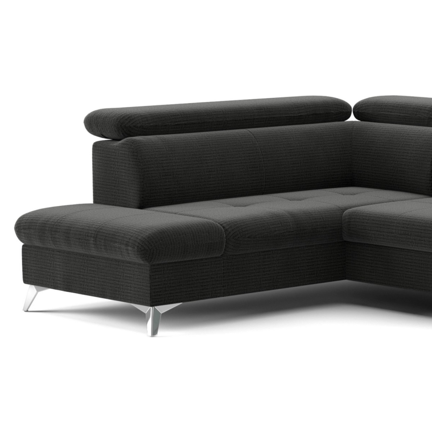 U-shaped folding corner lounge suite with a storage space CATANIA graphite