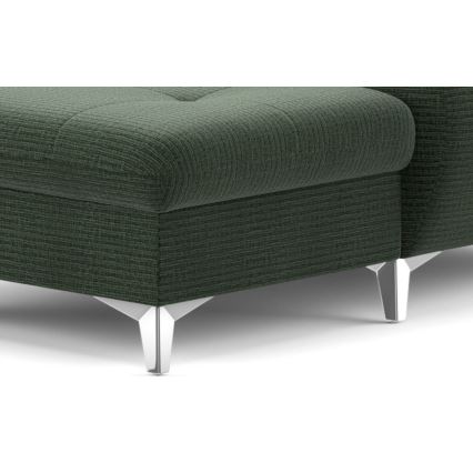 U-shaped folding corner lounge suite with a storage space CATANIA green