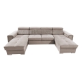 U-shaped folding lounge suite with universal corner with a storage space SALVADA beige