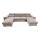 U-shaped folding lounge suite with universal corner with a storage space SALVADA beige