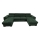 U-shaped folding lounge suite with universal corner with a storage space SALVADA green