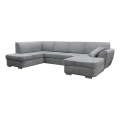 U-shaped upholstered folding corner lounge suite SERPA left grey