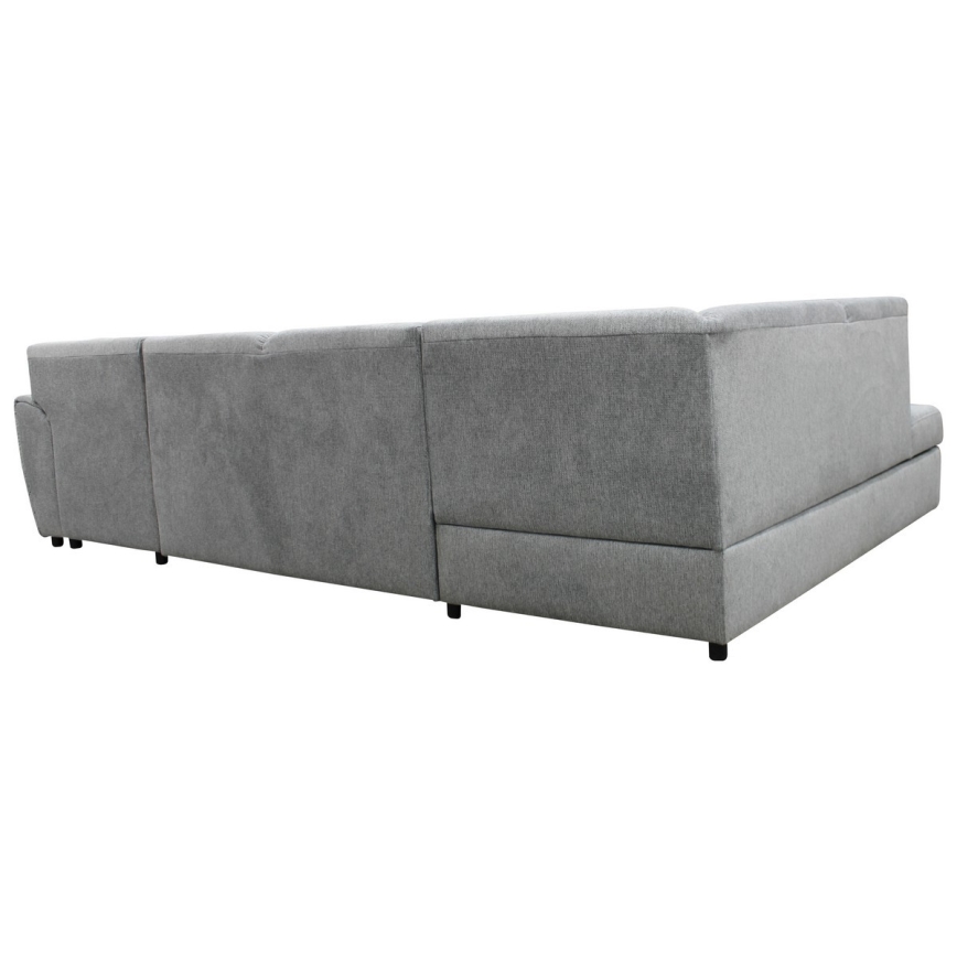 U-shaped upholstered folding corner lounge suite SERPA left grey