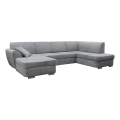 U-shaped upholstered folding corner lounge suite SERPA right grey
