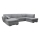 U-shaped upholstered folding corner lounge suite SERPA right grey