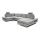 U-shaped upholstered folding corner lounge suite with a storage space AVESTA grey