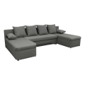 U-shaped upholstered universal folding corner lounge suite ALMEIDA anthracite