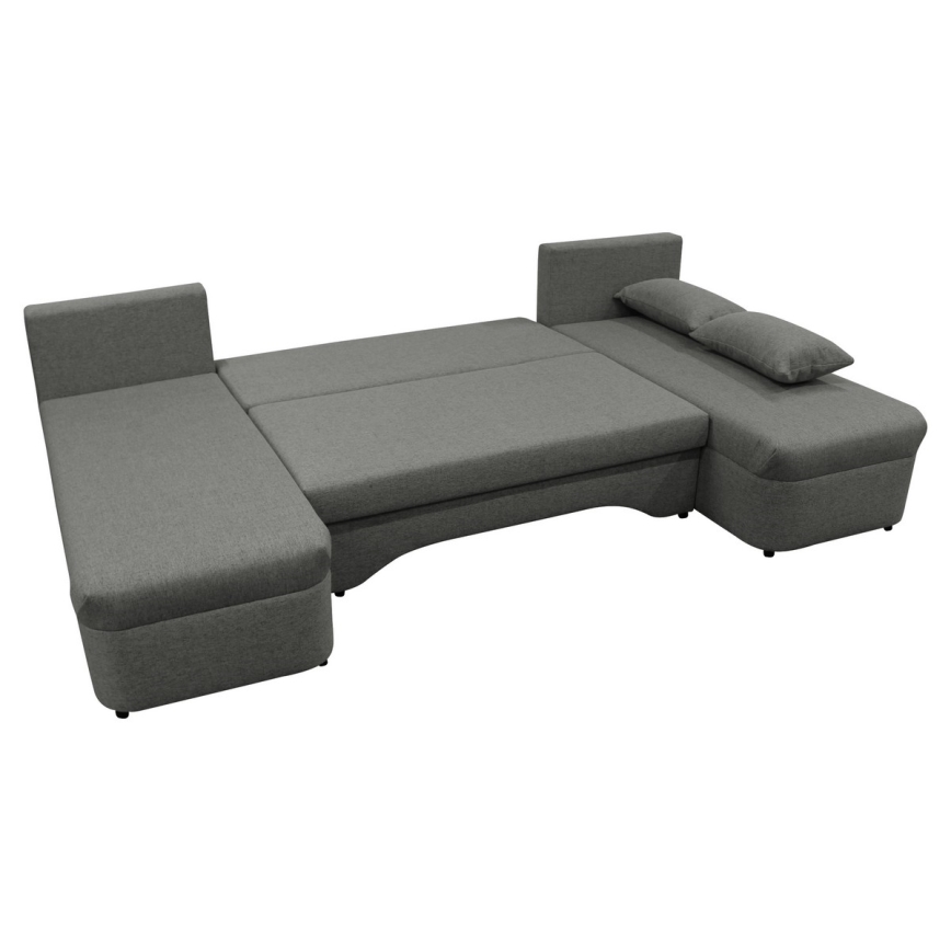 U-shaped upholstered universal folding corner lounge suite ALMEIDA anthracite