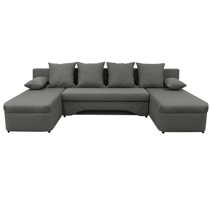 U-shaped upholstered universal folding corner lounge suite ALMEIDA anthracite
