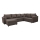 U-shaped upholstered universal folding corner lounge suite SEYA brown