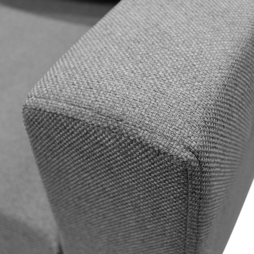 U-shaped upholstered universal folding corner lounge suite SEYA grey