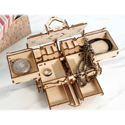 Ugears - 3D wooden mechanical puzzle Antique jewelry box
