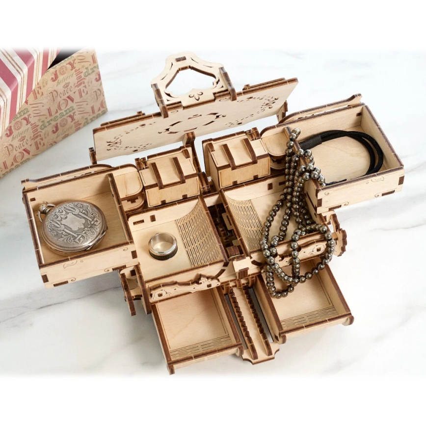Ugears - 3D wooden mechanical puzzle Antique jewelry box