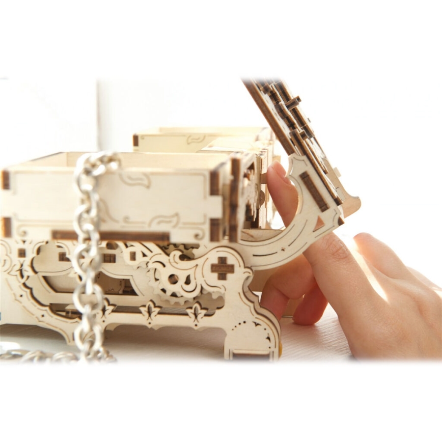 Ugears - 3D wooden mechanical puzzle Antique jewelry box