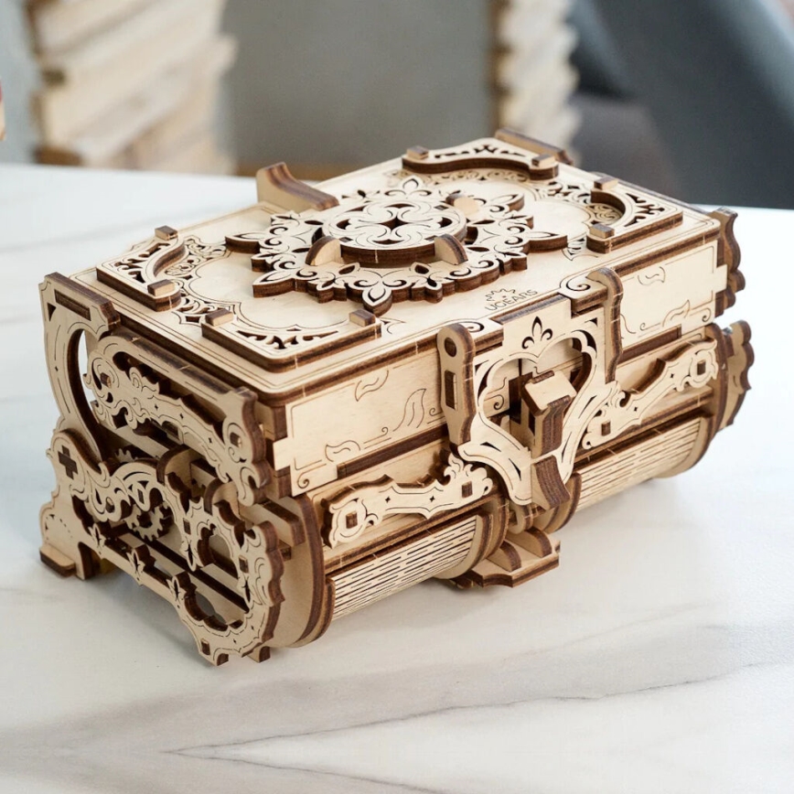 Ugears - 3D wooden mechanical puzzle Antique jewelry box