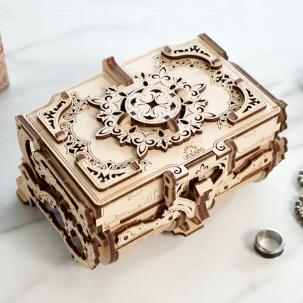 Ugears - 3D wooden mechanical puzzle Antique jewelry box
